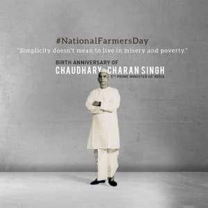 Chaudhary Charan Singh Jayanti Facebook Poster