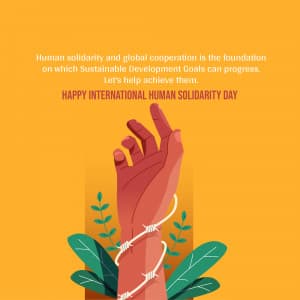 International Human Solidarity Day ad post