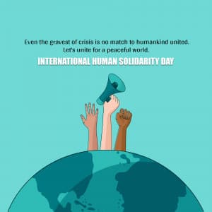 International Human Solidarity Day greeting image