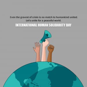 International Human Solidarity Day marketing poster