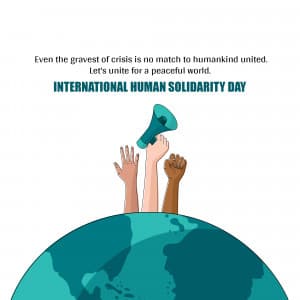 International Human Solidarity Day graphic