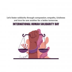 International Human Solidarity Day marketing flyer