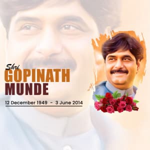 Gopinath Munde Jayanti Facebook Poster