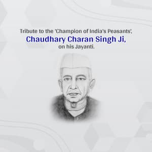 Chaudhary Charan Singh Jayanti poster Maker