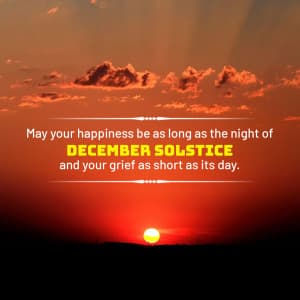 December Solstice marketing flyer