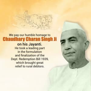 Chaudhary Charan Singh Jayanti graphic