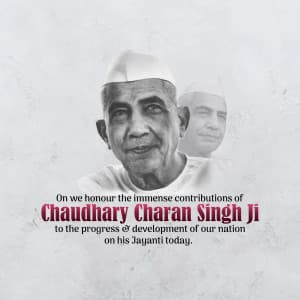 Chaudhary Charan Singh Jayanti banner