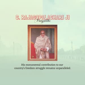 C. Rajagopalachari Punyatithi marketing flyer