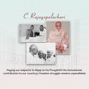 C. Rajagopalachari Punyatithi creative image