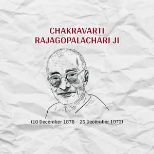 C. Rajagopalachari Punyatithi whatsapp status poster