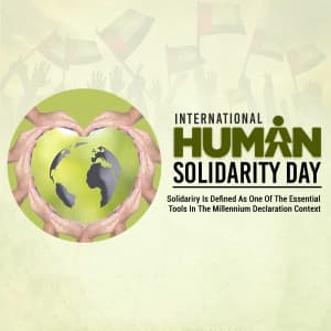 International Human Solidarity Day Instagram Post