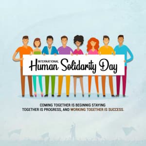 International Human Solidarity Day poster Maker