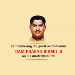 Ram Prasad Bismil Punyatithi creative image