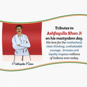 Ashfaqulla Khan Punyatithi marketing flyer