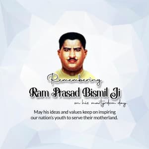Ram Prasad Bismil Punyatithi poster Maker