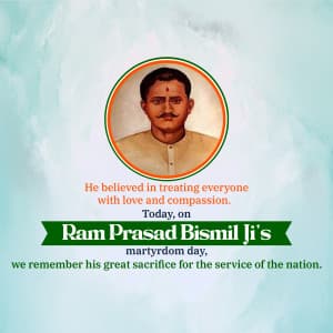 Ram Prasad Bismil Punyatithi event advertisement