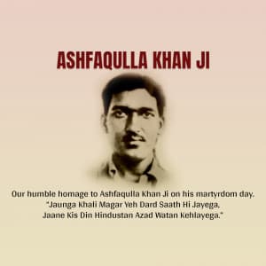 Ashfaqulla Khan Birth Anniversary post