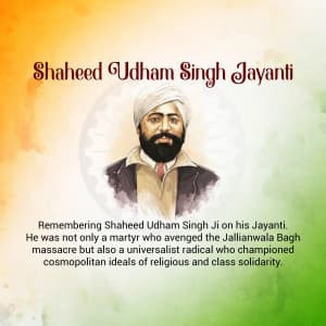 Shaheed Udham Singh Jayanti ad post