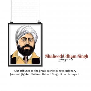 Shaheed Udham Singh Jayanti marketing poster