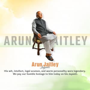 Arun Jaitley Jayanti greeting image