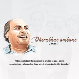 Dhirubhai Ambani Jayanti greeting image