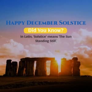 December Solstice whatsapp status poster