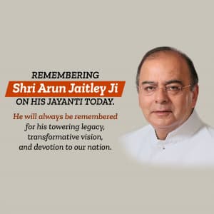 Arun Jaitley Jayanti creative image