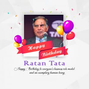 Ratan Tata Birthday advertisement banner