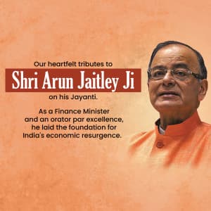 Arun Jaitley Jayanti Facebook Poster