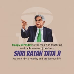 Ratan Tata Birthday greeting image