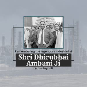 Dhirubhai Ambani Jayanti Facebook Poster