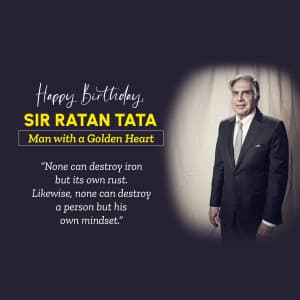 Ratan Tata Birthday whatsapp status poster