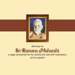 Ramana Maharshi Jayanti graphic