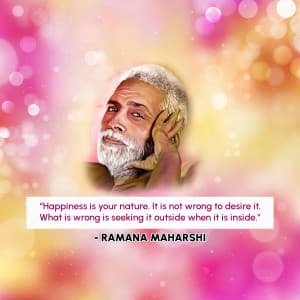 Ramana Maharshi Jayanti creative image