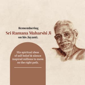 Ramana Maharshi Jayanti whatsapp status poster