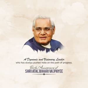 Atal Bihari Vajpayee Jayanti graphic