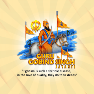 Guru Gobind Singh Jayanti whatsapp status poster