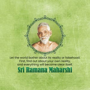 Ramana Maharshi Jayanti Instagram Post