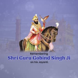 Guru Gobind Singh Jayanti Facebook Poster