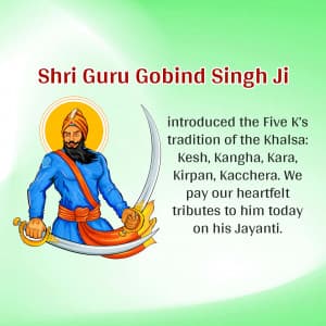 Guru Gobind Singh Jayanti Instagram Post