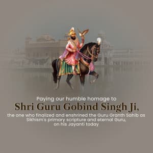 Guru Gobind Singh Jayanti poster Maker