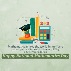 National Mathematics Day marketing flyer