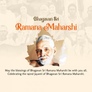 Ramana Maharshi Jayanti event advertisement