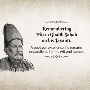 Mirza Ghalib Jayanti ad post