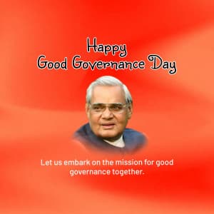 Good Governance Day marketing poster