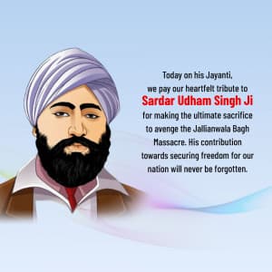 Shaheed Udham Singh Jayanti graphic