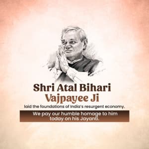 Atal Bihari Vajpayee Jayanti marketing flyer