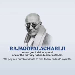 C. Rajagopalachari Punyatithi event advertisement