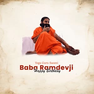 Baba Ramdev Birthday greeting image
