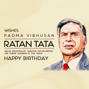 Ratan Tata Birthday poster Maker